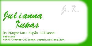 julianna kupas business card
